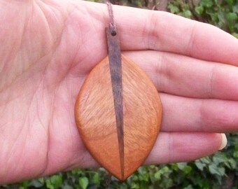 Cherry Leaf wood Pendant