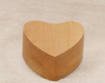 Ring Box Heart Box Trinket Box In Maple