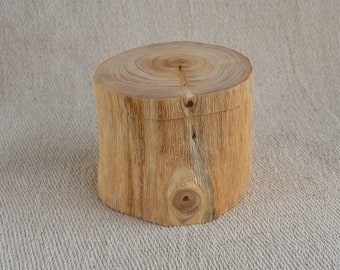 Stump box  ring box  wedding ring   Leylandii  wood