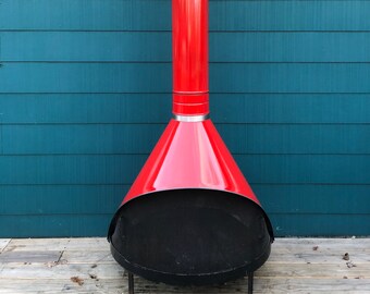 Cone Fireplace Cone Fireplace, Indoor Outdoor Wood Burning Cone Enamel Fireplace