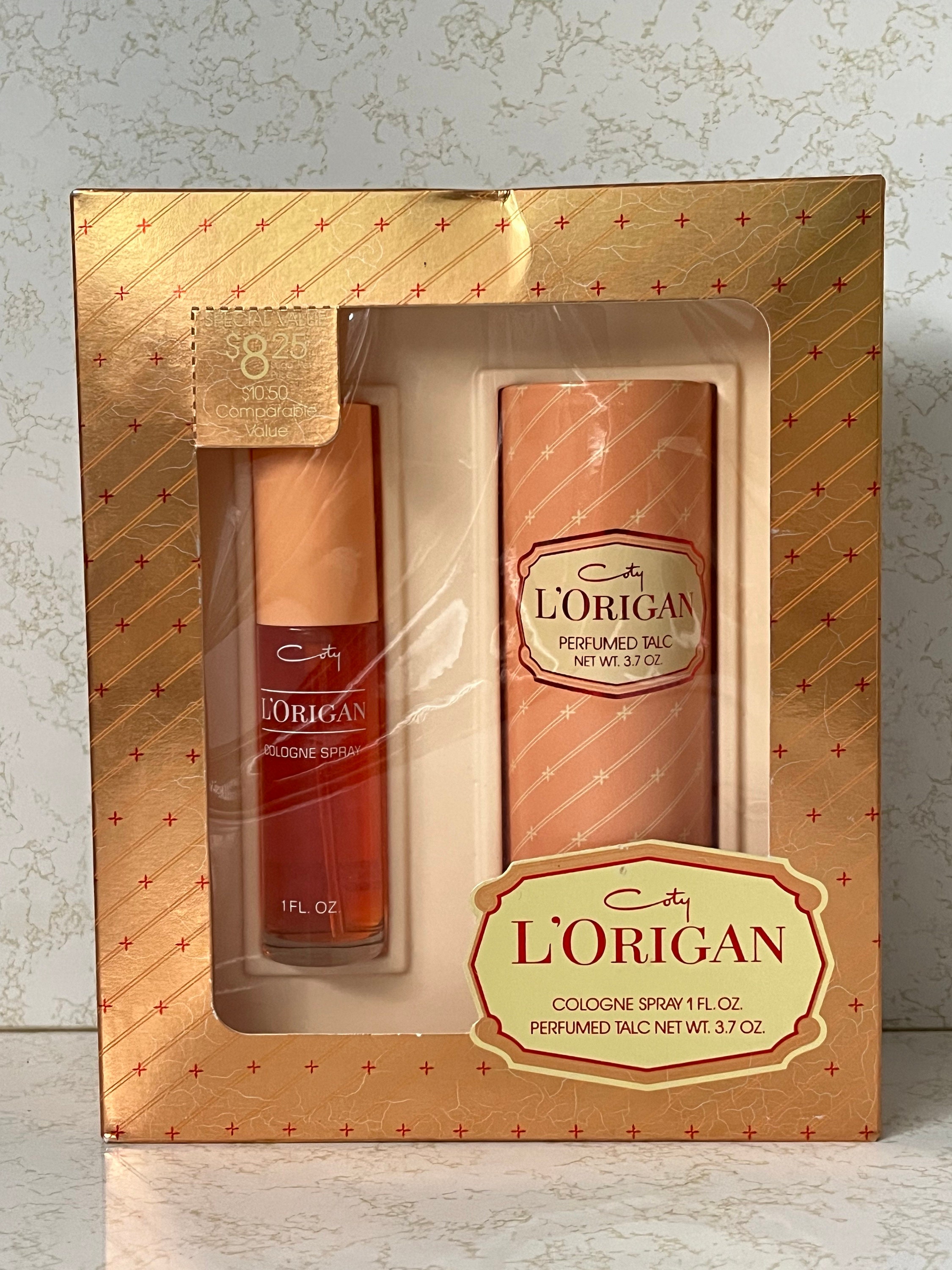 Vintage COTY L'ORIGAN Cologne Spray Perfumed Talc Gift Set by Pfizer  Collectible Fragrance NOS Gift Box oz Perfume oz Powder