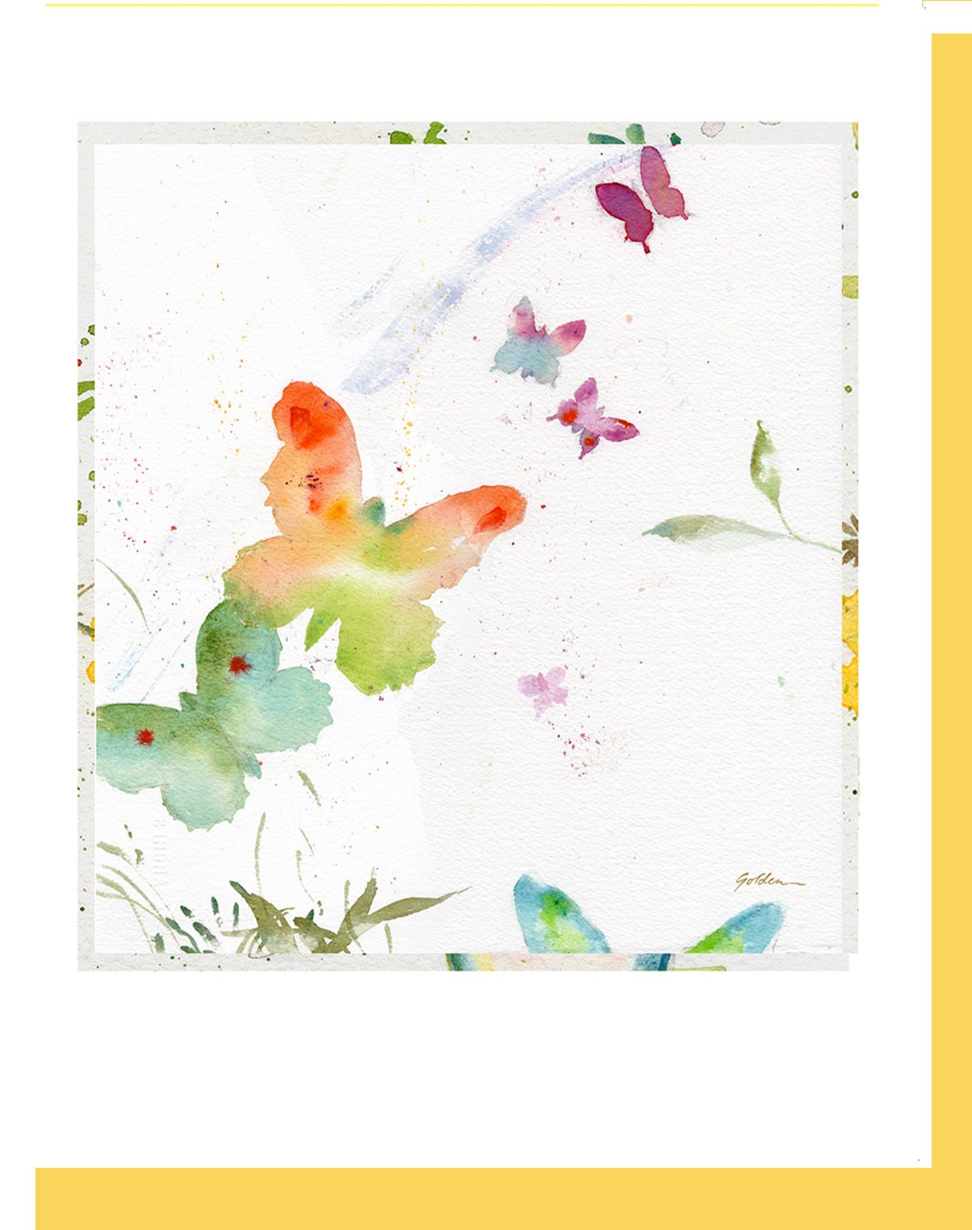 Rainbow Butterfly Note Cards - Etsy