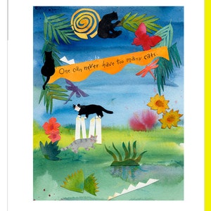 Too Many Cats -4-pack notecards