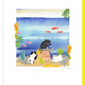 Sirens of the Sea Cat Notizkarten