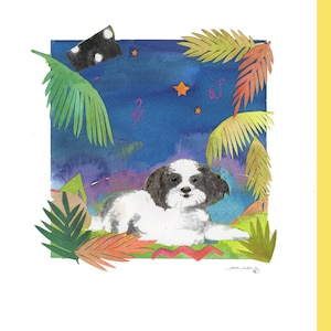Starry Night Shih Tzu Cartes note