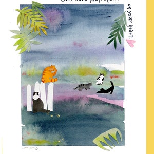 Pawprints #4 Cat Note Card 4-Pack