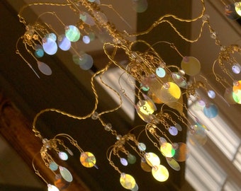 Blue and Gold - A Sunshower Chandelier