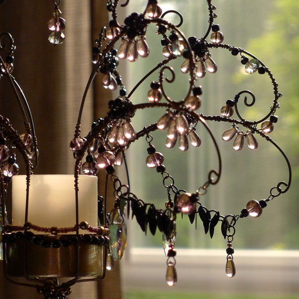 A Black Lace Sunshower Chandelier