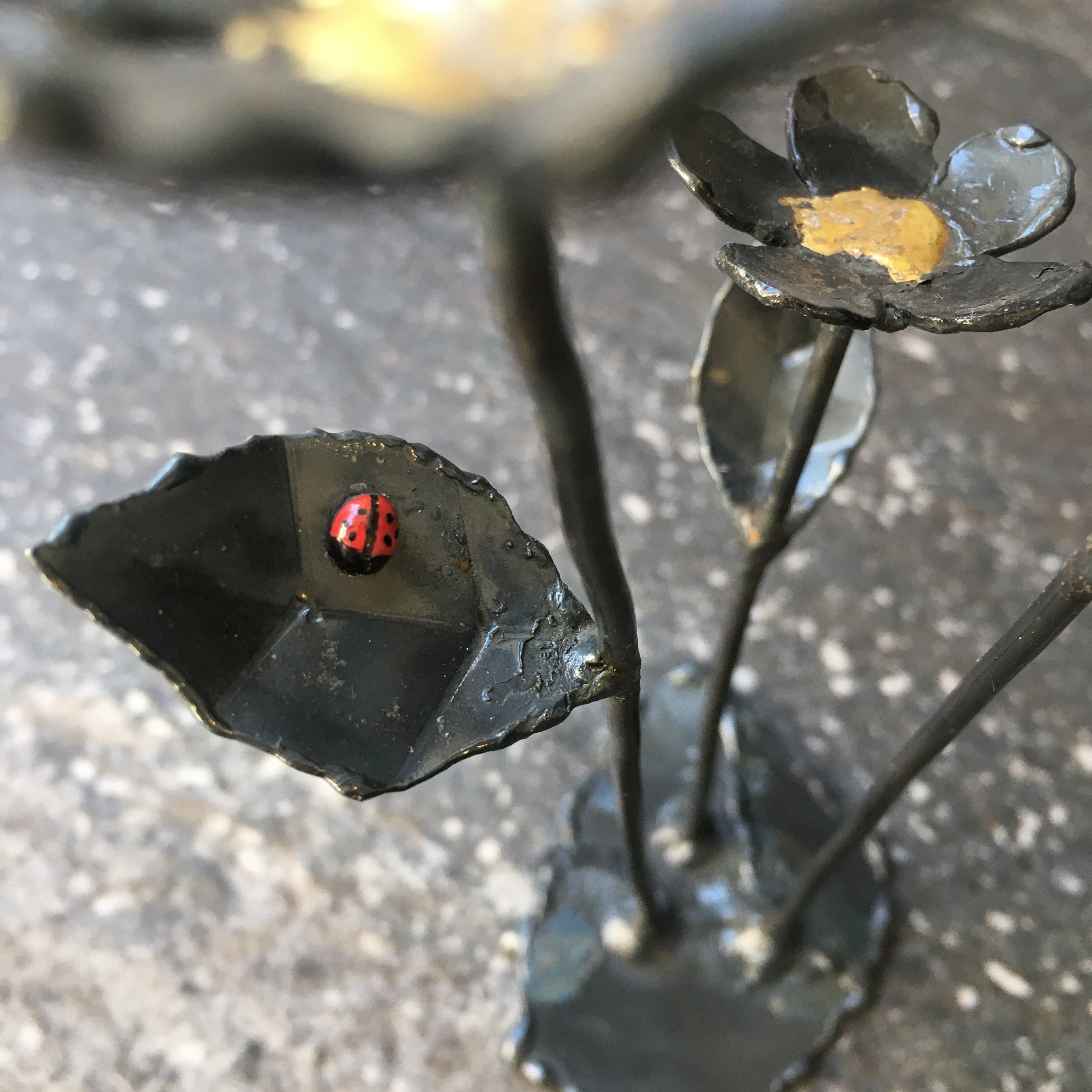 Metal Flower Set of 3 Stems. Etsy