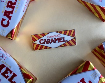 Scottish caramel wafer badge