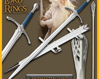 Gandalf the White Collection Replica: Lord of the Rings Wizard Sword & Staff Licensed Set