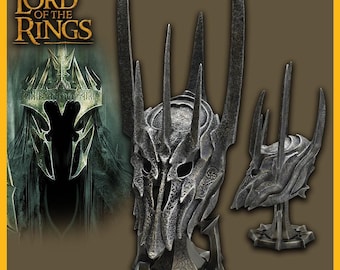 Helm of Sauron Replica: Lord of the Rings Movie Prop Display