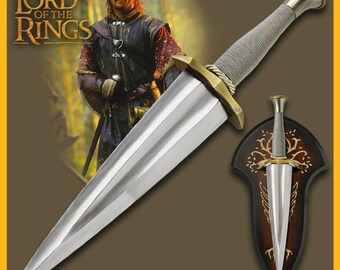 Boromir's Dagger Replica: Officially Licensed Lord the Rings Collectible with Display Plaque