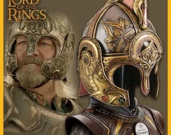 Helm of King Theoden with Stand Replica: Lord of the Rings Rohan Licensed Helmet Display