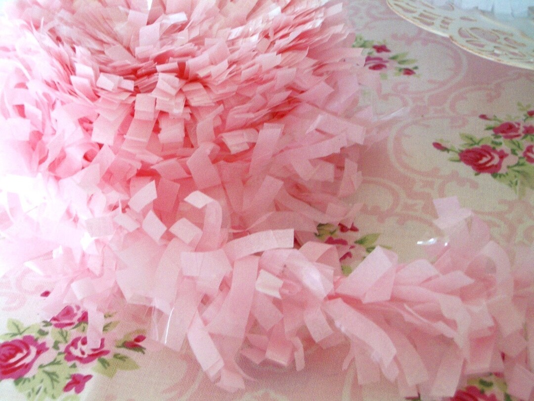 Tissue Garland Festooning Fringe Cotton Candy Pink 2 Inch Etsy