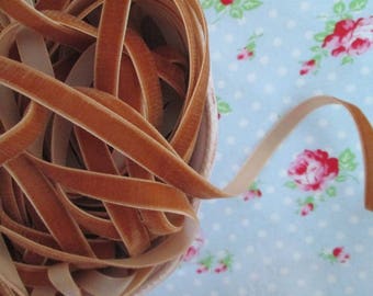 Caramel Velvet Ribbon - 3/8 inch - 1 Yard