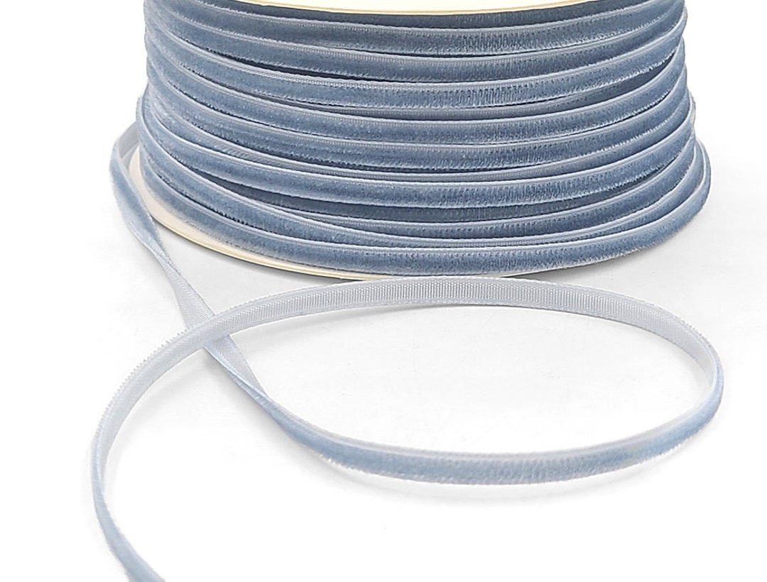 Slate Blue Velvet String Ribbon - 1/8 Inch - 1 Yard - Etsy