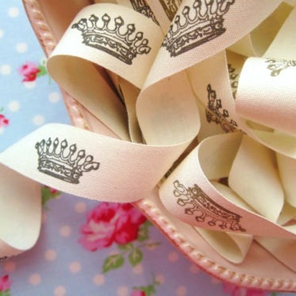 Crown Ivory Canvas Ribbon - 3/4 inch - 1 Yard