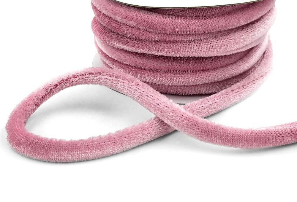 Pink Spring Rope Rose Pink Velvet Rope Cord Piping - 1/4
