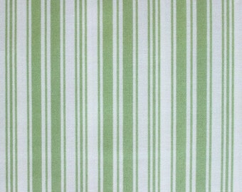 Ava Rose Collection Green Ticking Stripes Fabric by Tanya Whelan TW03