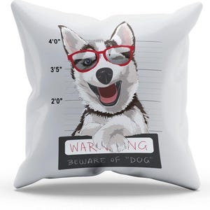 Dog Pattern Pillow Cover, Cute Animal Design Cushion Cover, Many Size Digital Print Cover, Dog Themed Pattern Throw Pillow, Couch Pillow