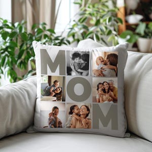 Custom Photo Pillow, Gift Custom Pillow, Mom Customize Pillow, Personalized Photo Collage Gift Photo, Personalized Pillow, Mothers Day Gift