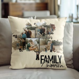 Custom Photo Collage Pillow, Personelized Picture Pillow, Family Photo Gift, Custom Throw Pillow, Family Custom Decor, Printed Cushion
