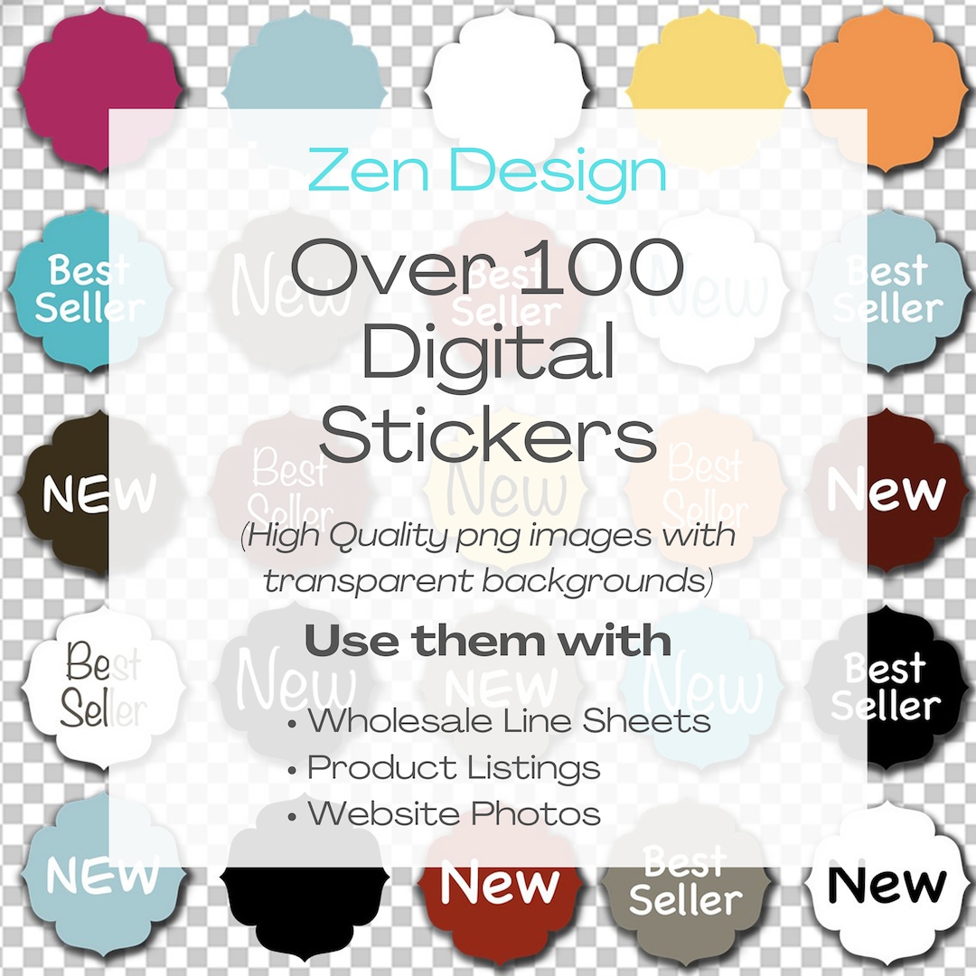 Wholesale Line Sheet Digital Callout Stickers - Zen Design | Over 100 ...