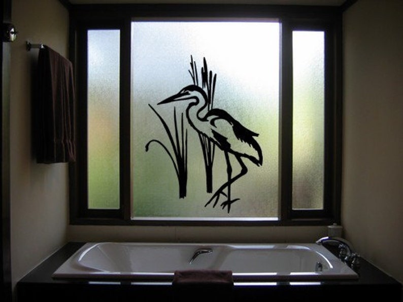 Great Blue Heron Vinyl Wall Decal Etsy