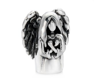Kitty Mom Family Pet Cat Sterling Silver European Bead Charm BELLA FASCINI F45