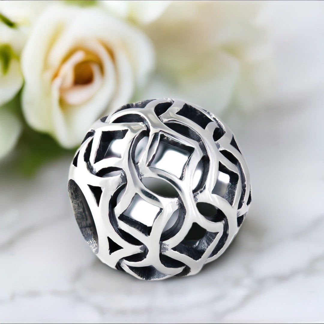 Diamond Weave Ball Bead Charm BELLA FASCINI® F-63N