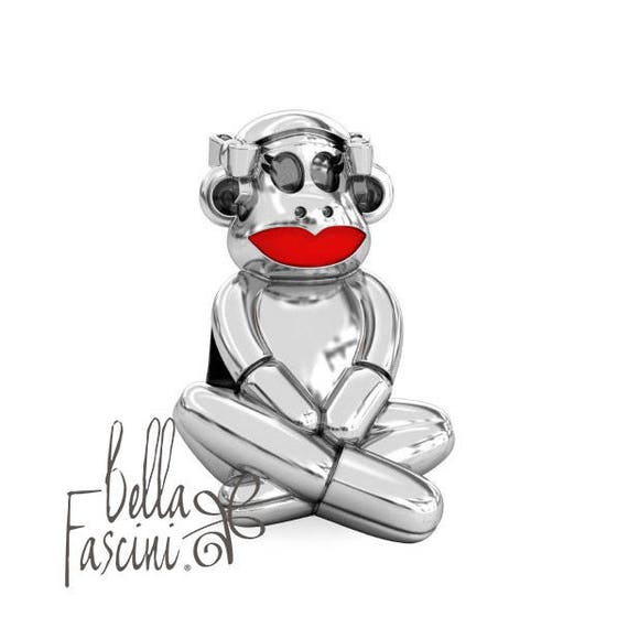 .925 Sterling Silver antique Singe Charm Pendentif fabricants Standard prix de détail $16