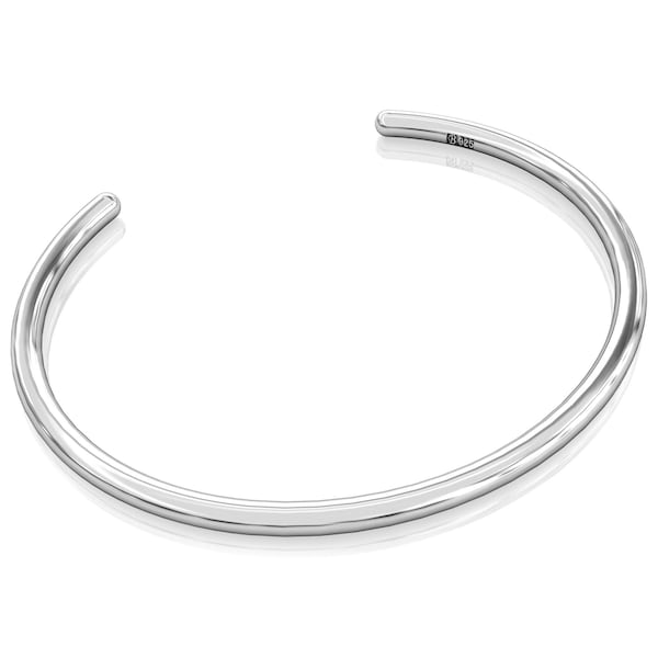 KOSTENFREIE Stopper mit jedem Smooth Cuff Armreif - 925 Silber - Erhältlich in den Größen xxS bis xxxL - BELLA FASCINI®