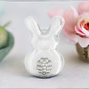 Bunny Butt Charm Bead 925 Sterling Silver With WHITE Pearl
