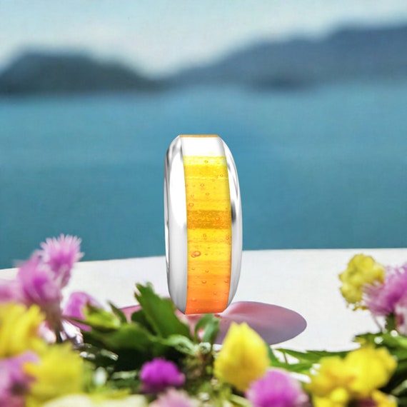 Charm Distanziatore Argento Sterling 925 | Con Cristallo Blu E Bianco | Compatibile Braccialetti Europei - Foto 4