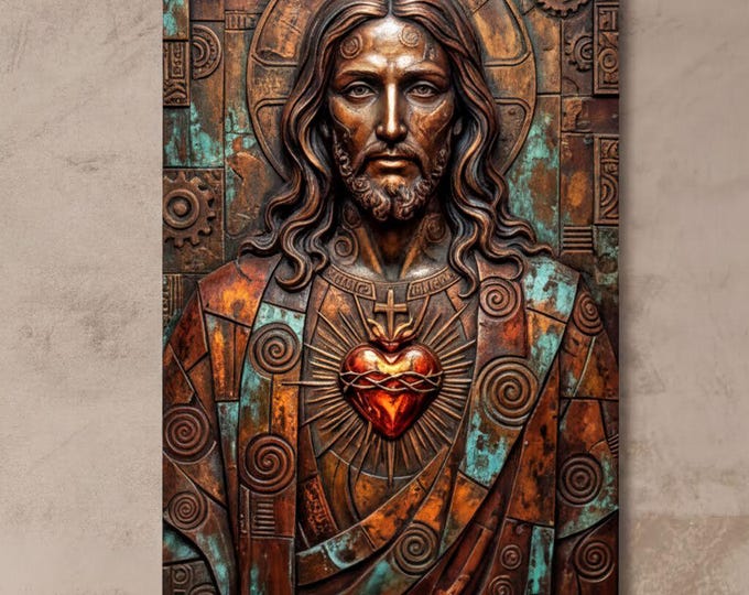 Holy Family Canvas Print, Textured Nativity Wall Art, Christian Christmas Decor