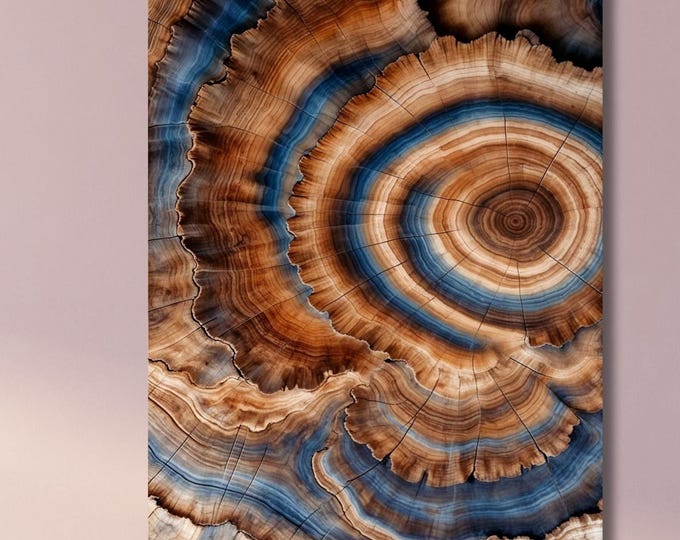Tree Ring Canvas Art, Wood Texture Print, Natural Wall Decor (Digital Download)