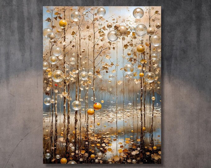 Abstract Wildflowers Field Gustav Klimt style Canvas Wildflower Field Canvas Vintage Botanical Wildflower Flowers Canvas Minimalist Print