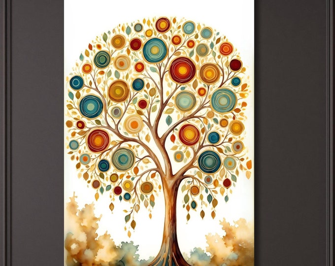 Tree Of Life Gustav Klimt Canvas Wall Art Klimt Print, Klimt Canvas Poster, Gustav Klimt Poster, Klimt Exhibition Painting, Flower Garden