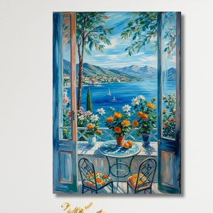 Open Window Henri Matisse Canvas Wall Art Henri Matisse Style Painting Sea Orange Matisse Window Klimt Canvas Oranges decor gift wall art