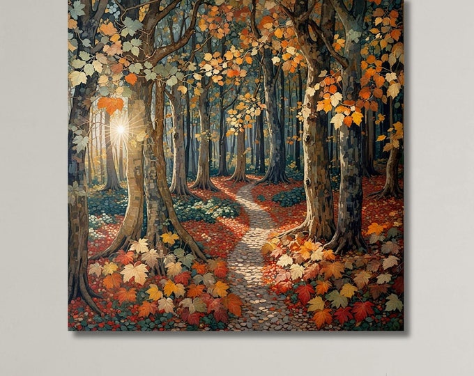 Celtic Klimt SunCanvas Wall Art Symbolic Artwork Klimt Canvas,Tree of sun Mandala Print,Klimt Exhibition Celtic Yggdrasil Wall Decor