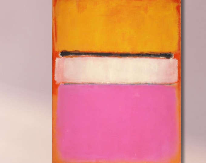 Rothko Inspired Abstract Canvas Art Print: Modern Exhibition Wall Decor