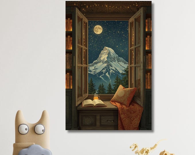 Night Court Fantasy Canvas Art, Acrylic Painting, Bookish Decor (Digital Download)