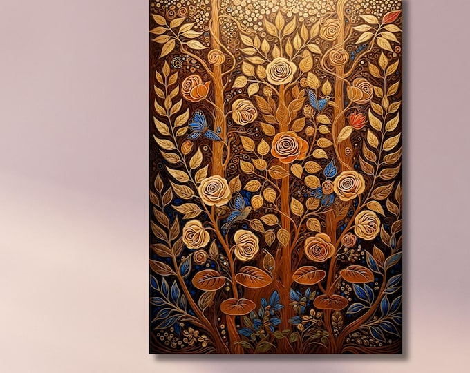Gustav Klimt Canvas Wall Art Klimt Print, Klimt Canvas Poster, Gustav Klimt Poster, Klimt Painting, Flower Garden Flower Market Gift art