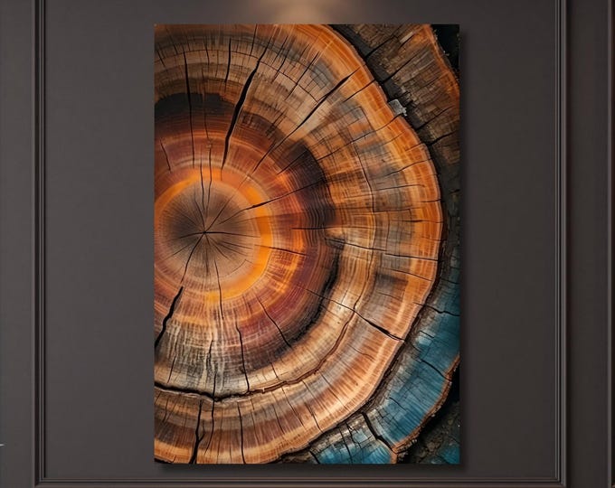 Tree Rings Canvas Wall Art Elegant Natural Wall Art Great Design Solution for Echo Tree Ring Print stump,Tree ring Wood Canvas art Texture