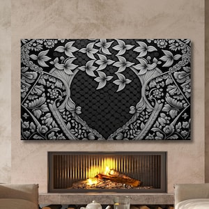 Abstract Canvas wall art, Luxury Art, Abstract Decor, Oversize Canvas, Contemporary Art Marble Canvas Black Gold Esher Decor Wall art gift