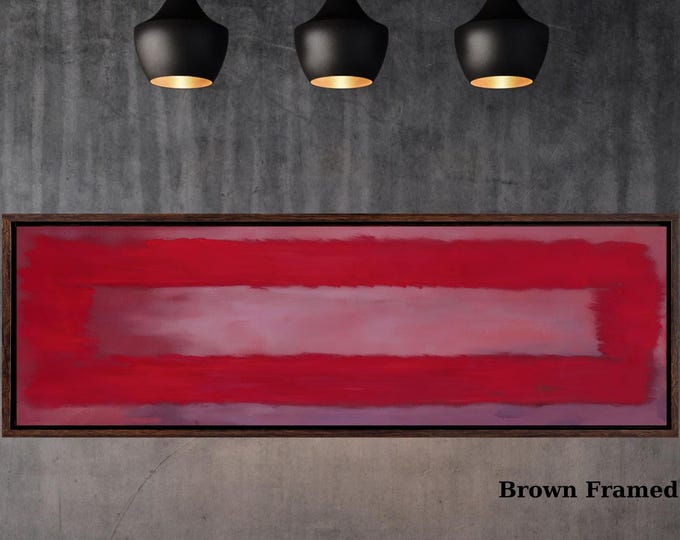 Mark Rothko Red on Maroon Canvas Print, Large Panoramic Abstract Expressionism
