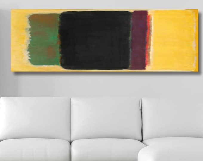 Panoramic Rothko Style Canvas Art Print: Vintage Wall Decor
