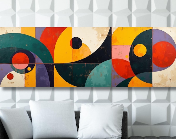 Wassily Kandinsky Style Canvas Wall Art, Exhibition Print, Home Decor Canvas