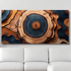 Boomringen canvas muurkunst Geweldige ontwerpoplossing voor echo gegolfd hout canvasafdruk natuurlijke houtstructuur muur decor, elegante abstracte kunst cadeau